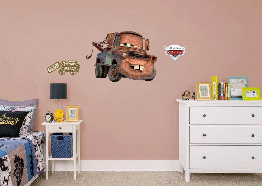 Cars: Mater RealBig        - Officially Licensed Disney Removable Wall   Adhesive Decal