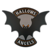 Hallows Angels vampire bat motorcycle club Halloween sticker