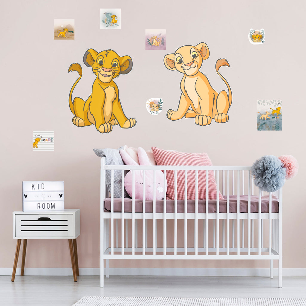 Lion King Simba and Nala Before the Bloom  - Officially Licensed Disney Removable Wall Decal