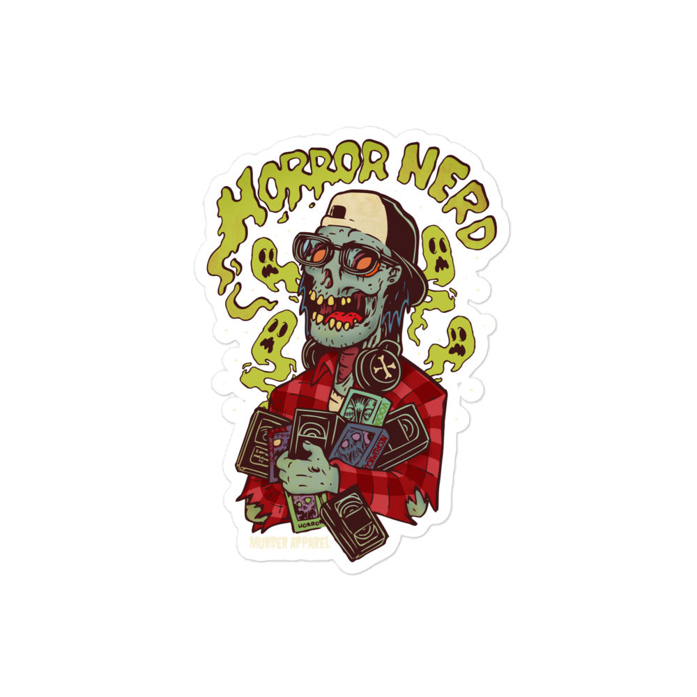 Retro Horror Nerd Sticker