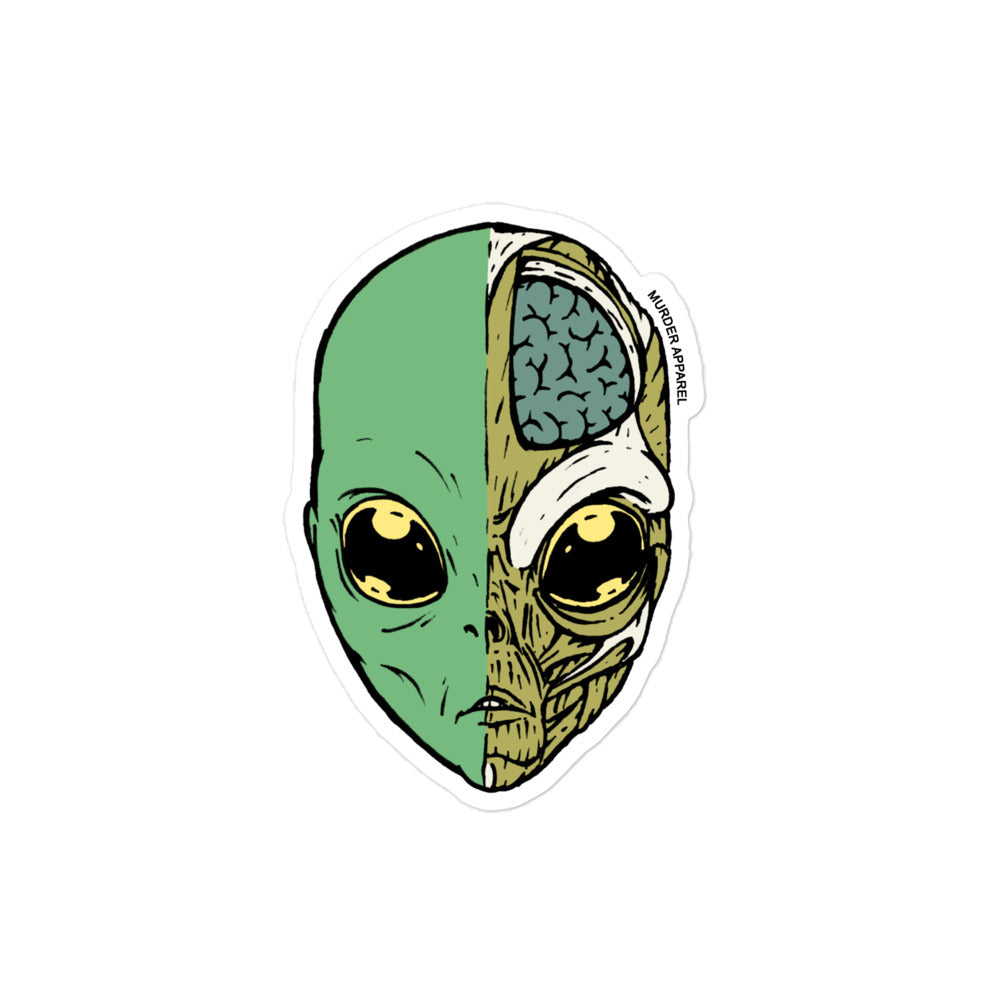 Alien Brain Sticker