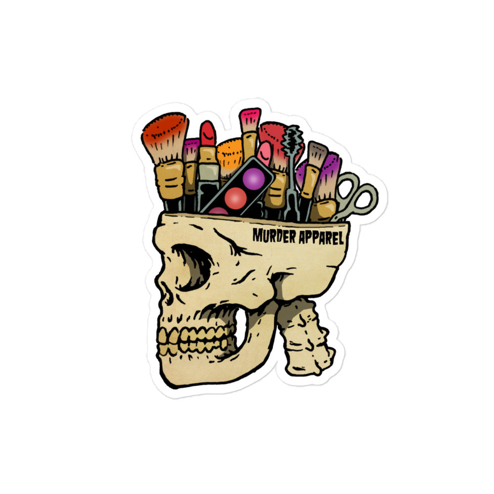 Make Up Skull Sticker