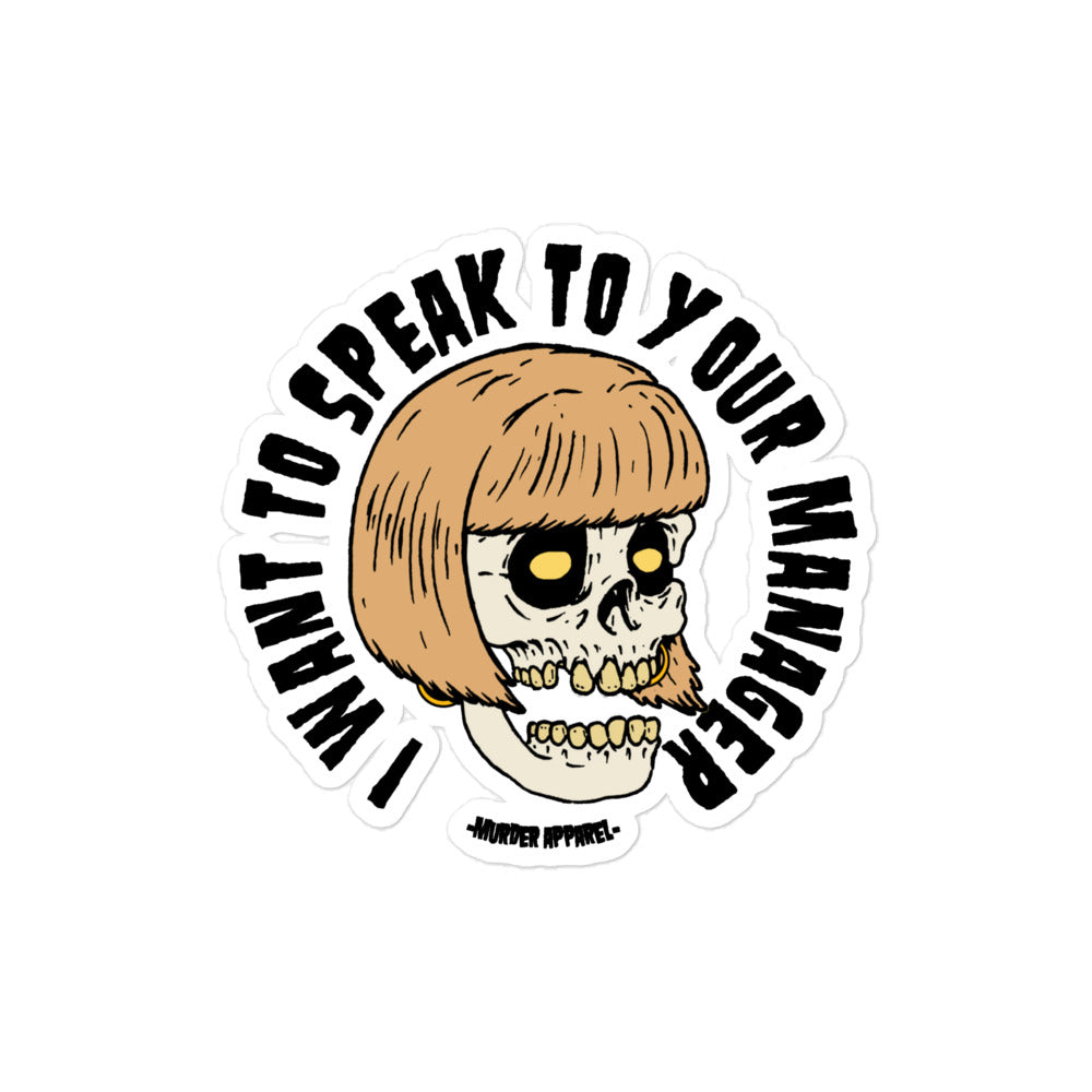 Karen Skull Sticker