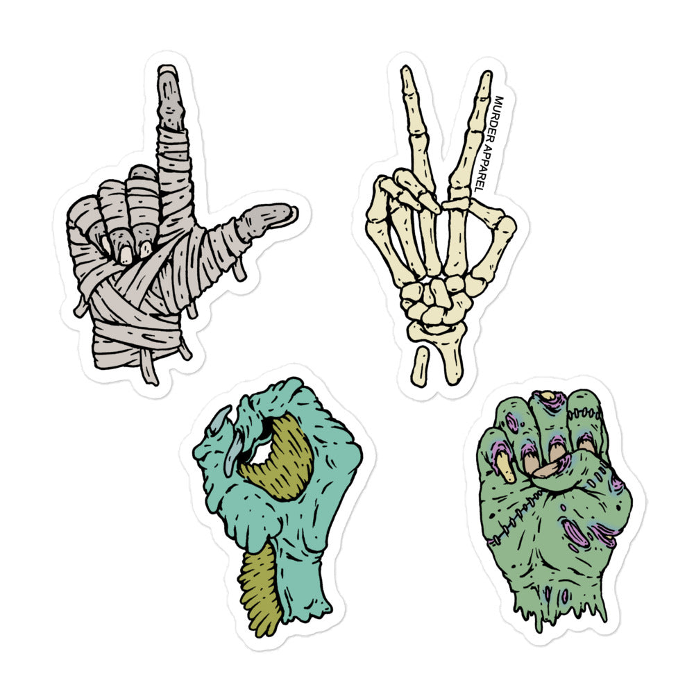 Monster Love Sign Language Sticker Sheet