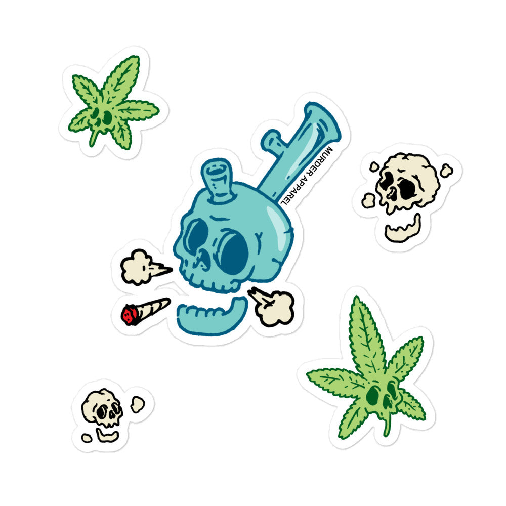 Skulls And Weed Sticker Sheet