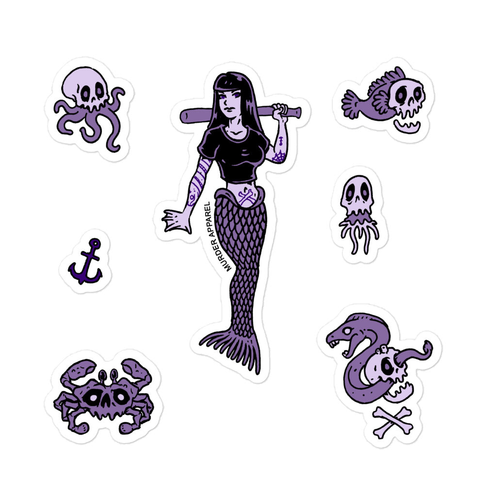 Goth Mermaid Sticker Sheet