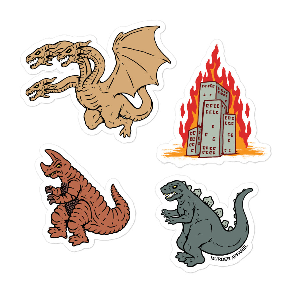 Godzilla And Friends Sticker Sheet