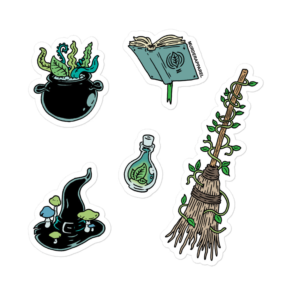 Green Witch Sticker Sheet