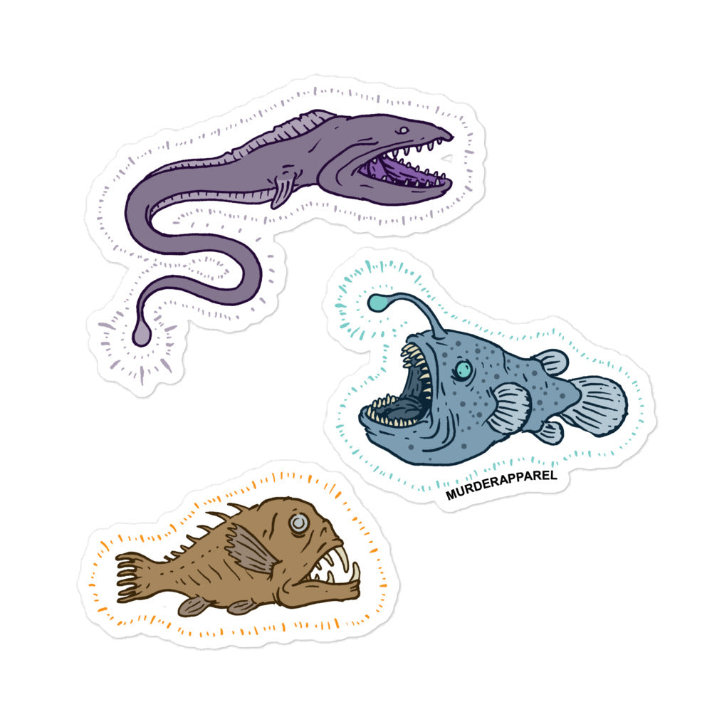 Deep Sea Fish Sticker Sheet