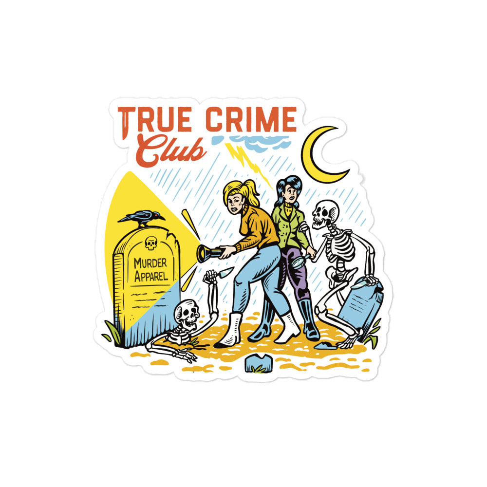 True Crime Club Retro Sticker