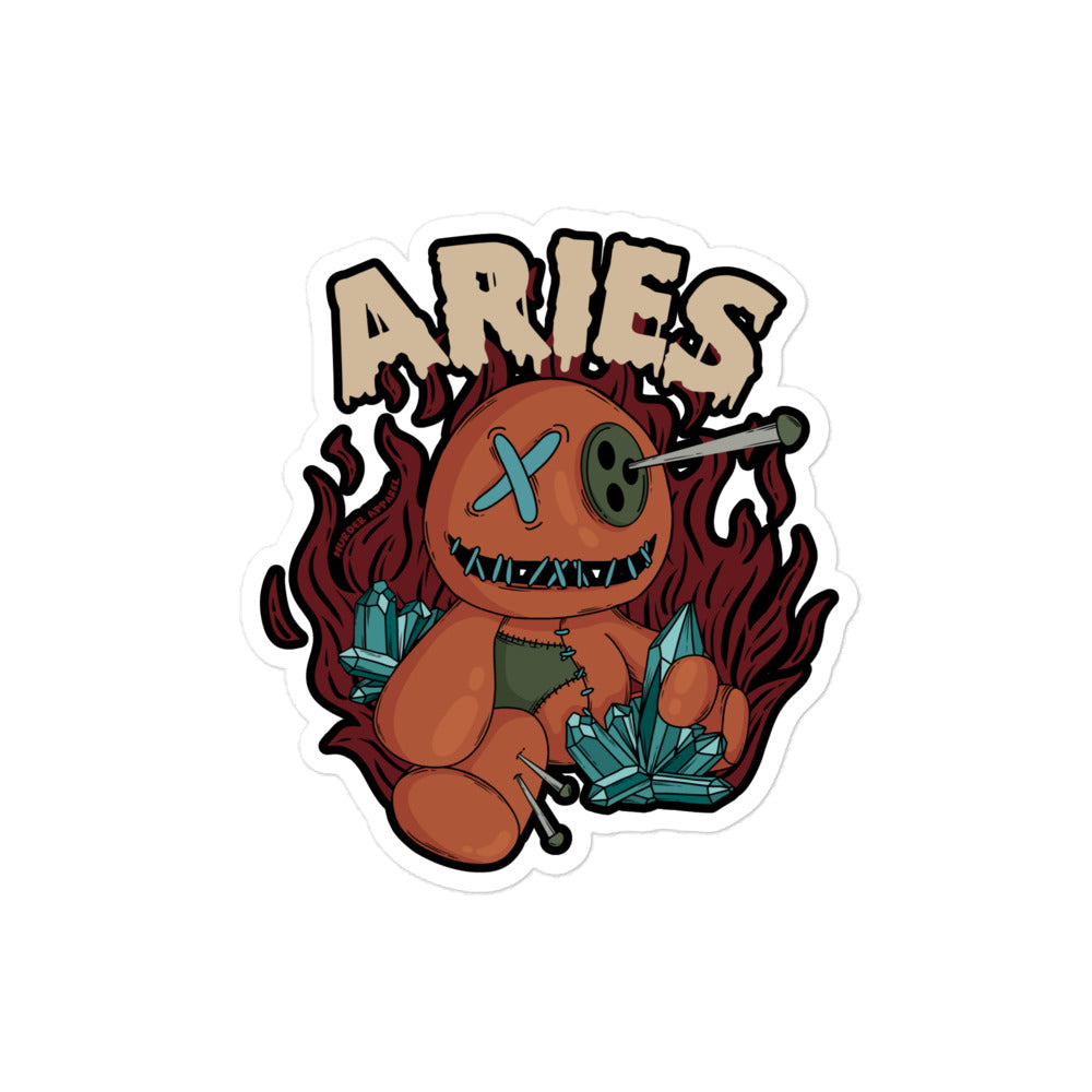 Aries Voodoo Doll Sticker