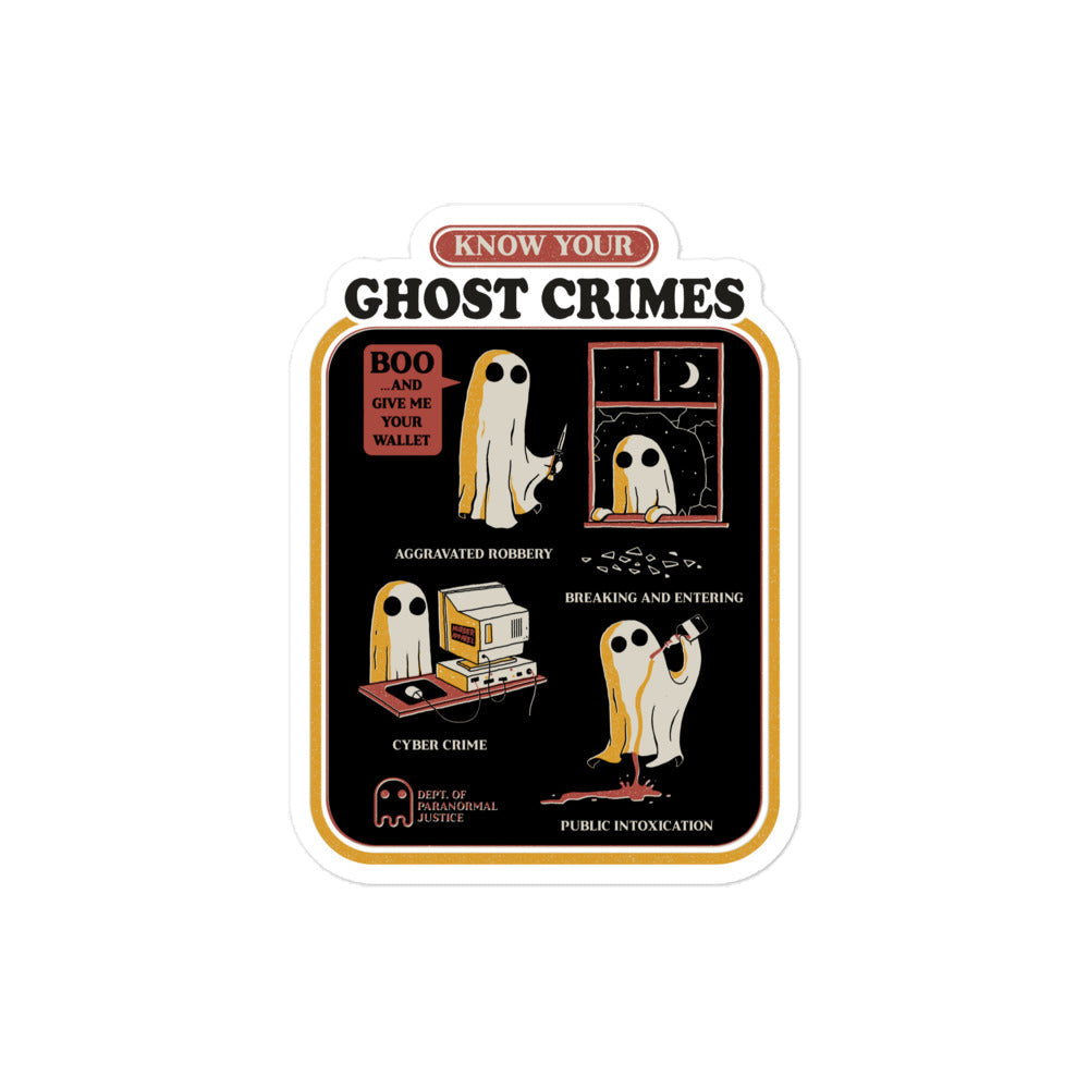 Ghost Crimes Sticker