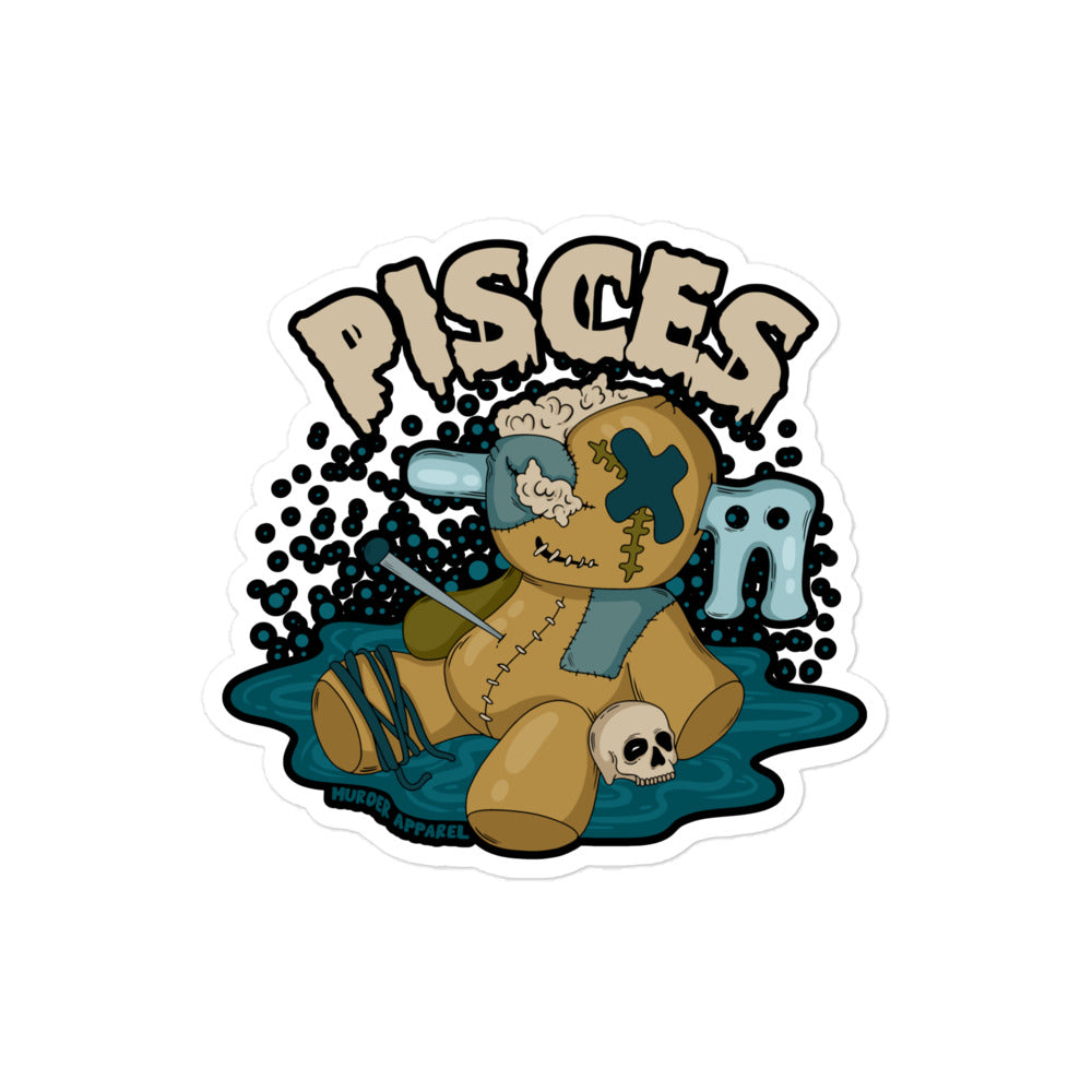 Pisces Voodoo Doll Sticker