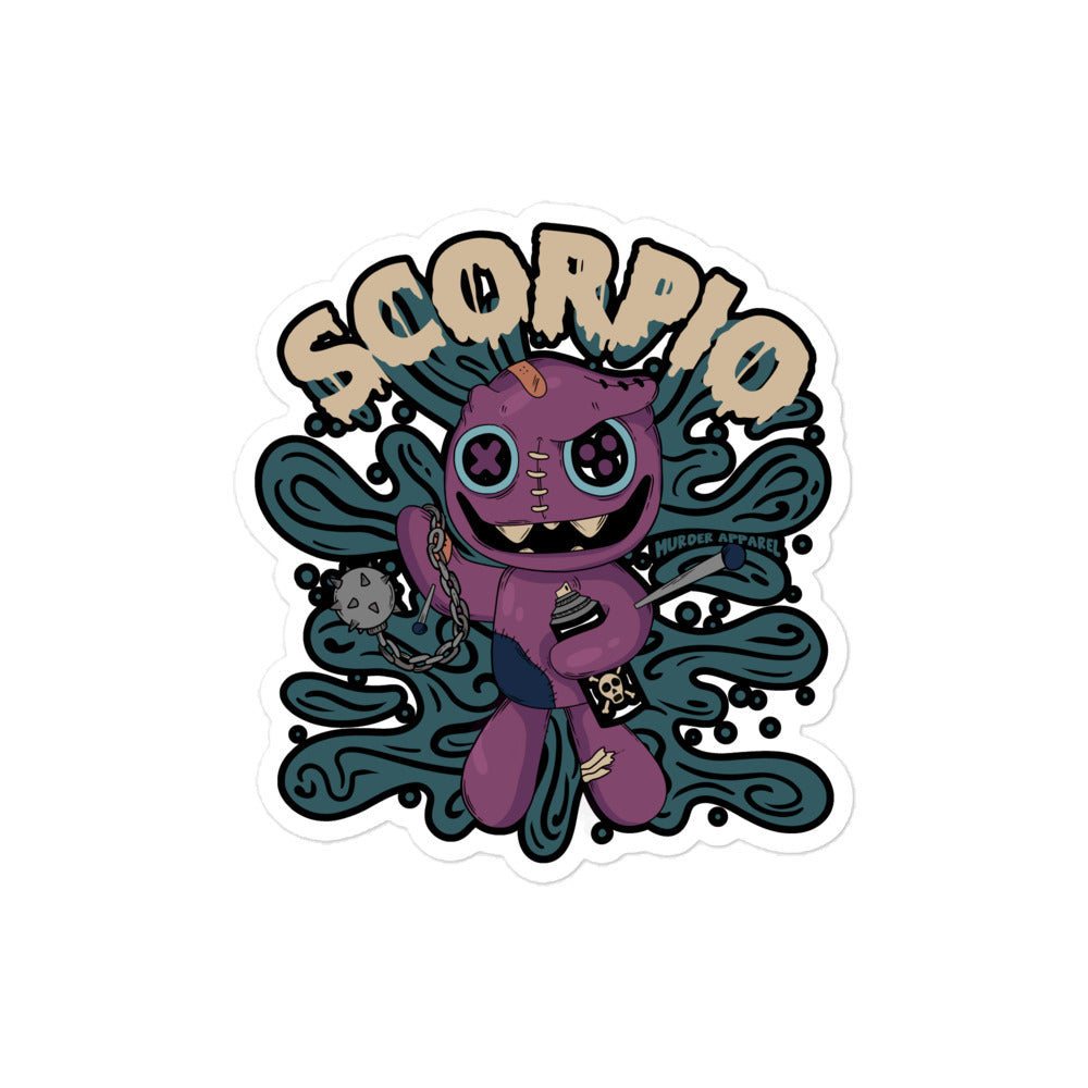 Scorpio Voodoo Doll Sticker