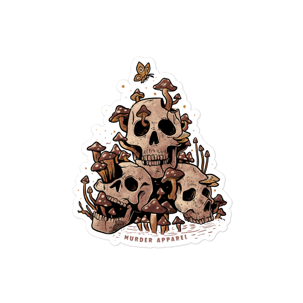 Skulls And Fungi Sticker