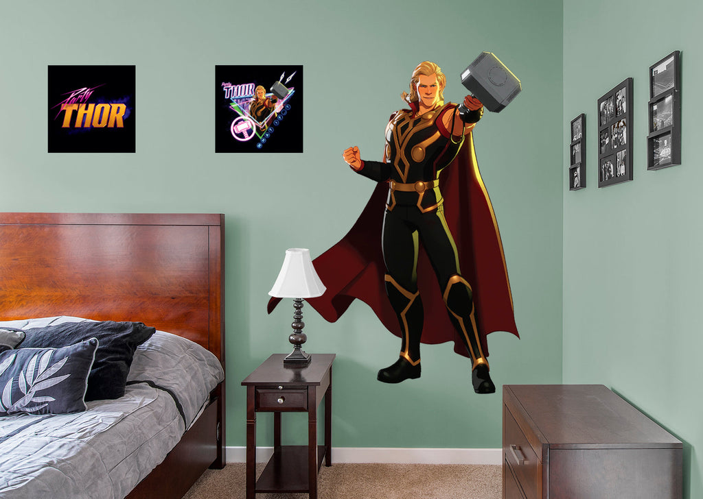 What If...: Party Thor RealBig        - Officially Licensed Marvel Removable Wall   Adhesive Decal