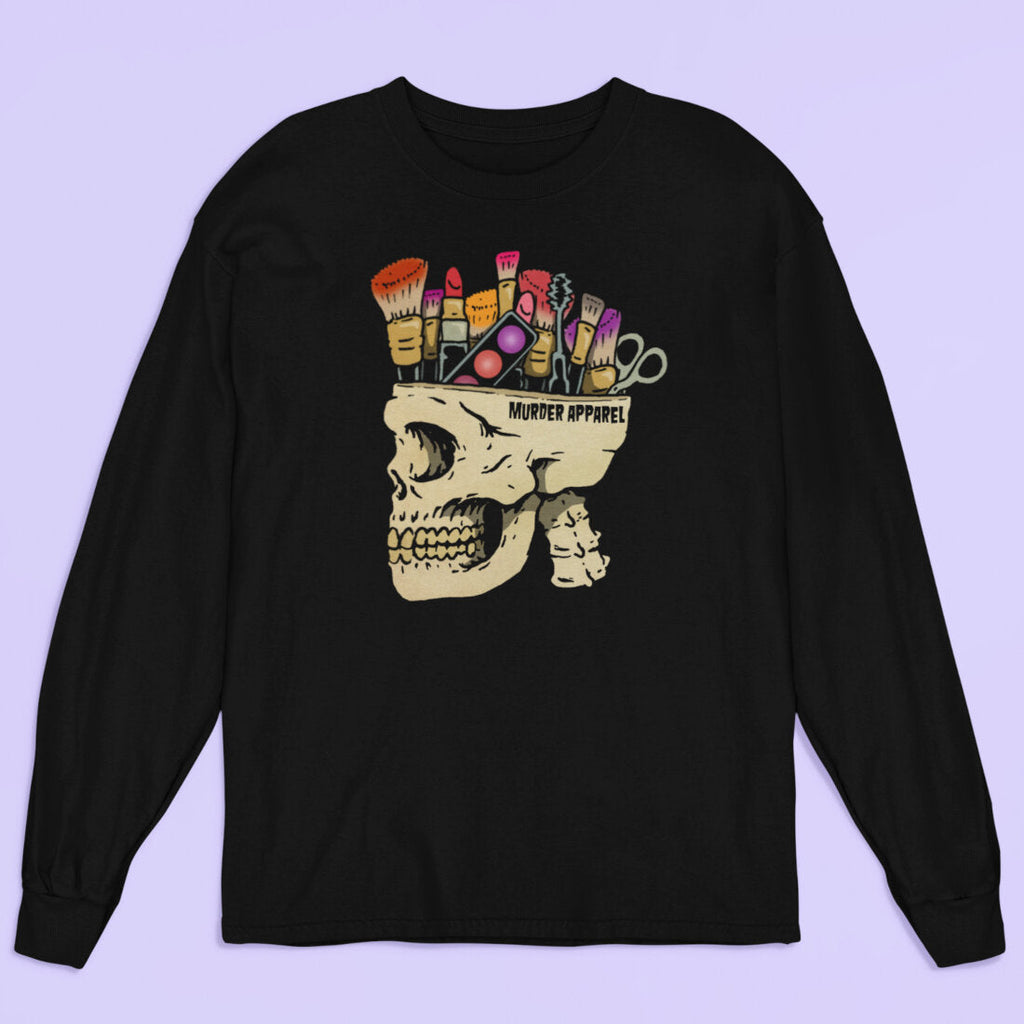 Make Up Skull Long Sleeve Shirt