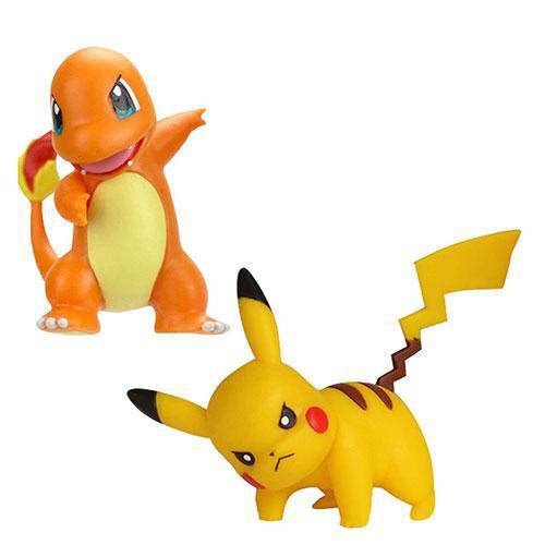 Pokemon Battle 2 Inch And 3 Inch Figure Packs - Pikachu vs. Charmander