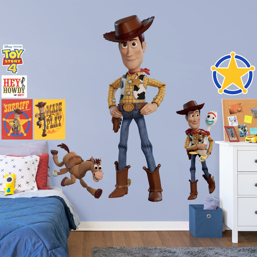 Toy Story 4: Woody - Officially Licensed Disney/PIXAR Removable Wall Graphic