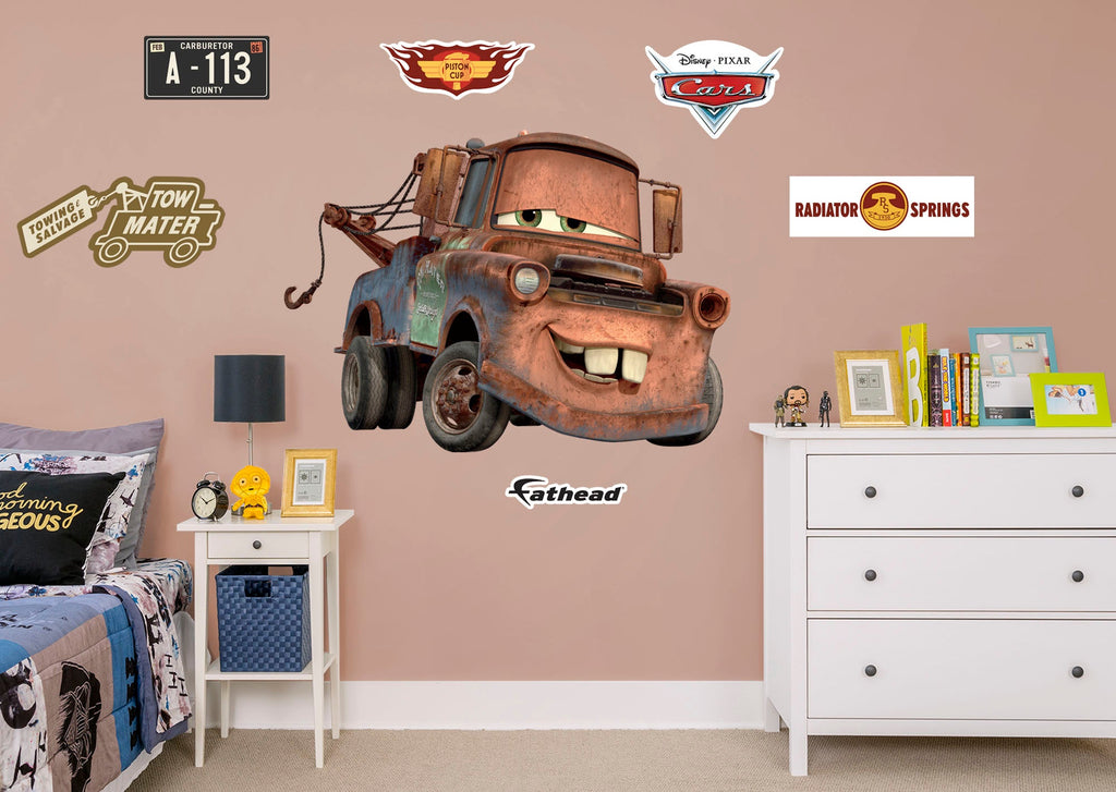 Cars: Mater RealBig        - Officially Licensed Disney Removable Wall   Adhesive Decal