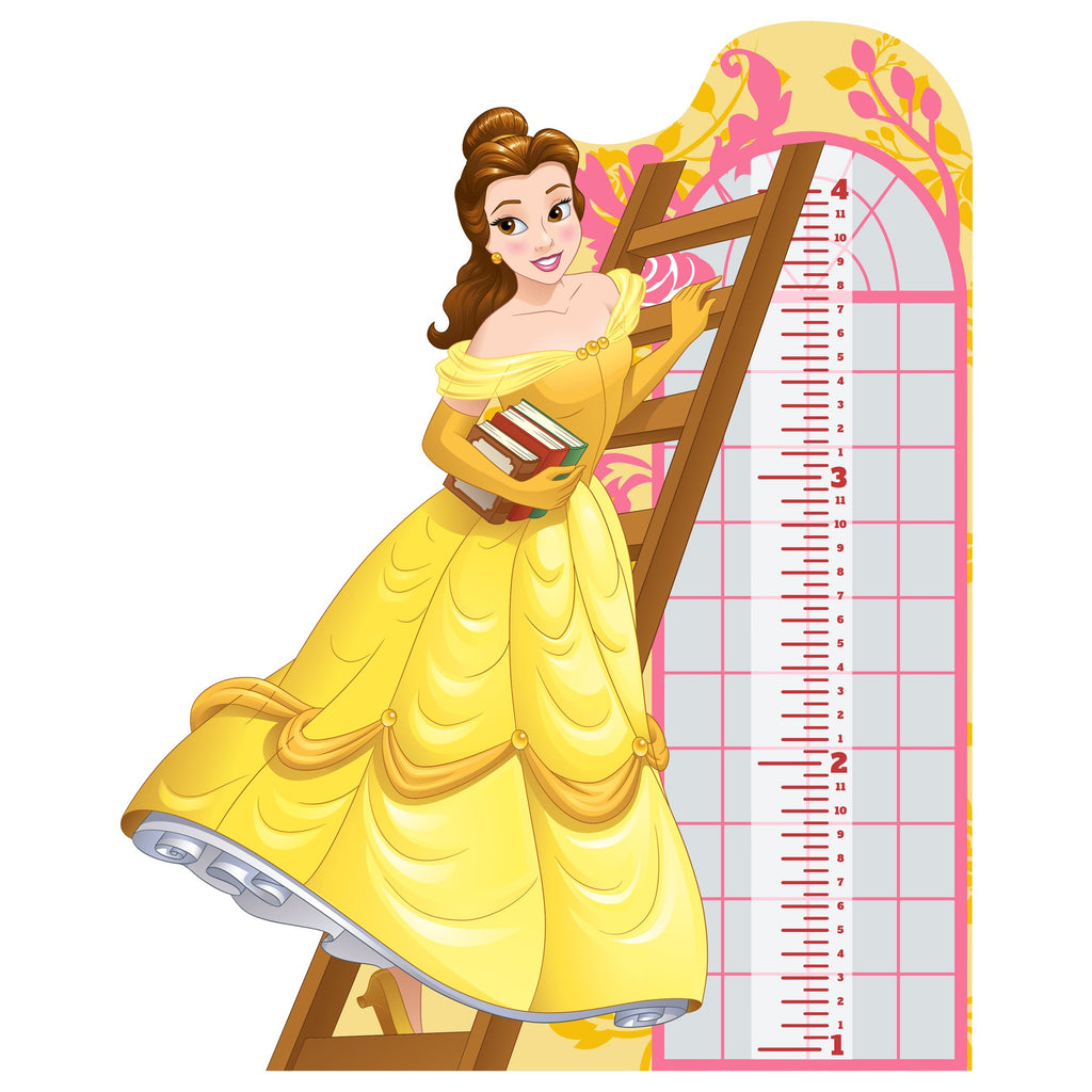 Beauty and the Beast: Belle Book Growth Chart        - Officially Licensed Disney Removable Wall   Adhesive Decal