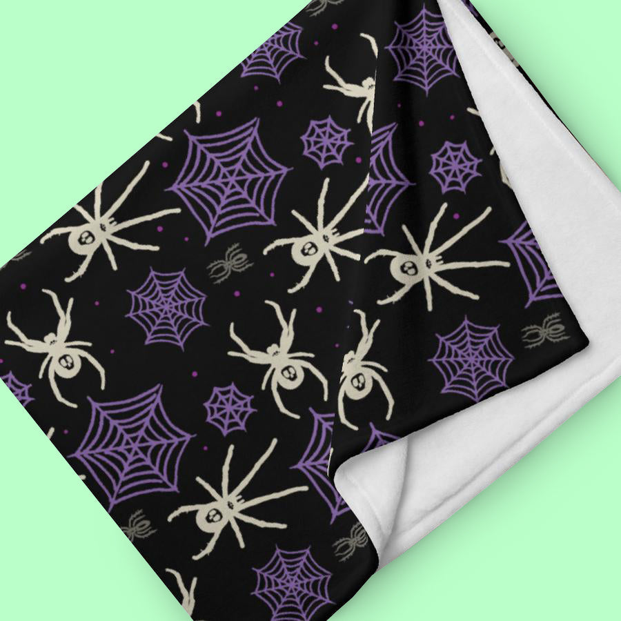 Spider Webs Throw Blanket