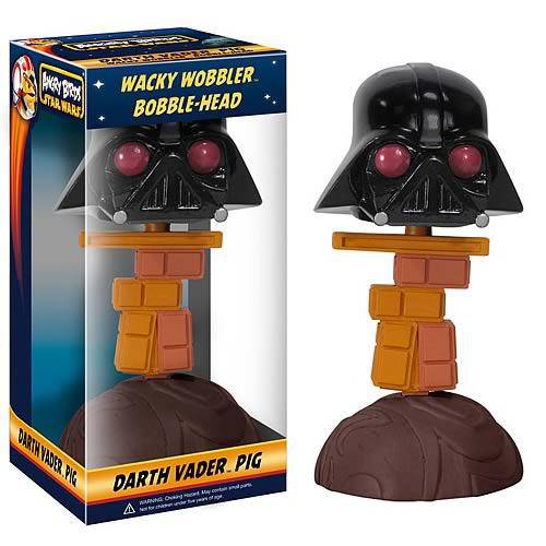 Funko Star Wars - Angry Birds - Darth Vader - Piggy Wacky Wobbler - Bobble Head