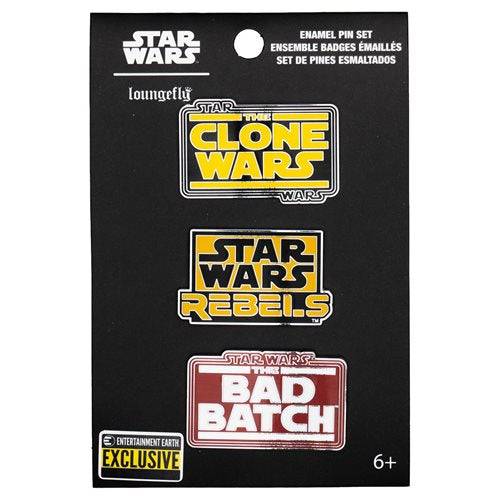 Star Wars Animated Series Enamel Pin 3-Pack - Entertainment Earth Exclusive