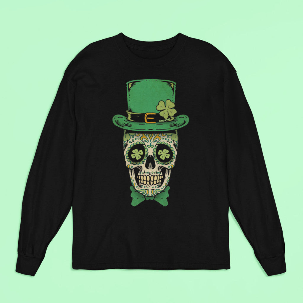 Shamrock Skull Long Sleeve Shirt