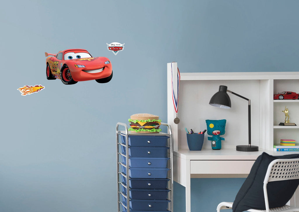 Cars: Lightning McQueen RealBig        - Officially Licensed Disney Removable Wall   Adhesive Decal