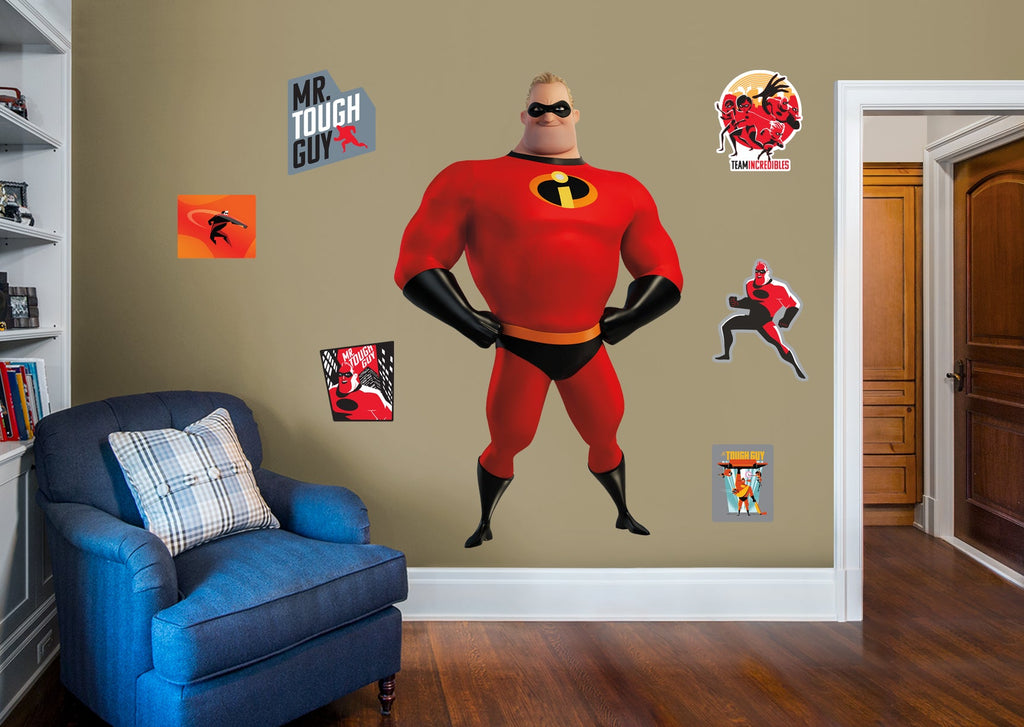 Incredibles 2: Mr. Incredible RealBig        - Officially Licensed Disney Removable     Adhesive Decal