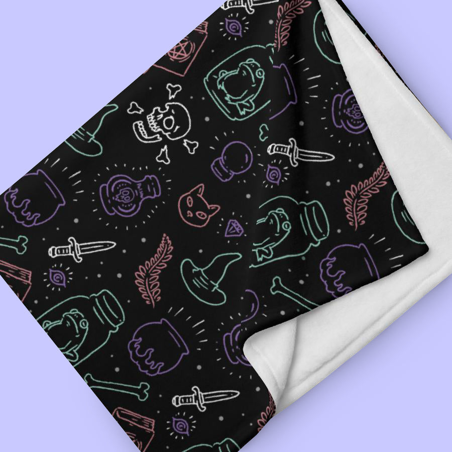 Witchy Vibes Throw Blanket