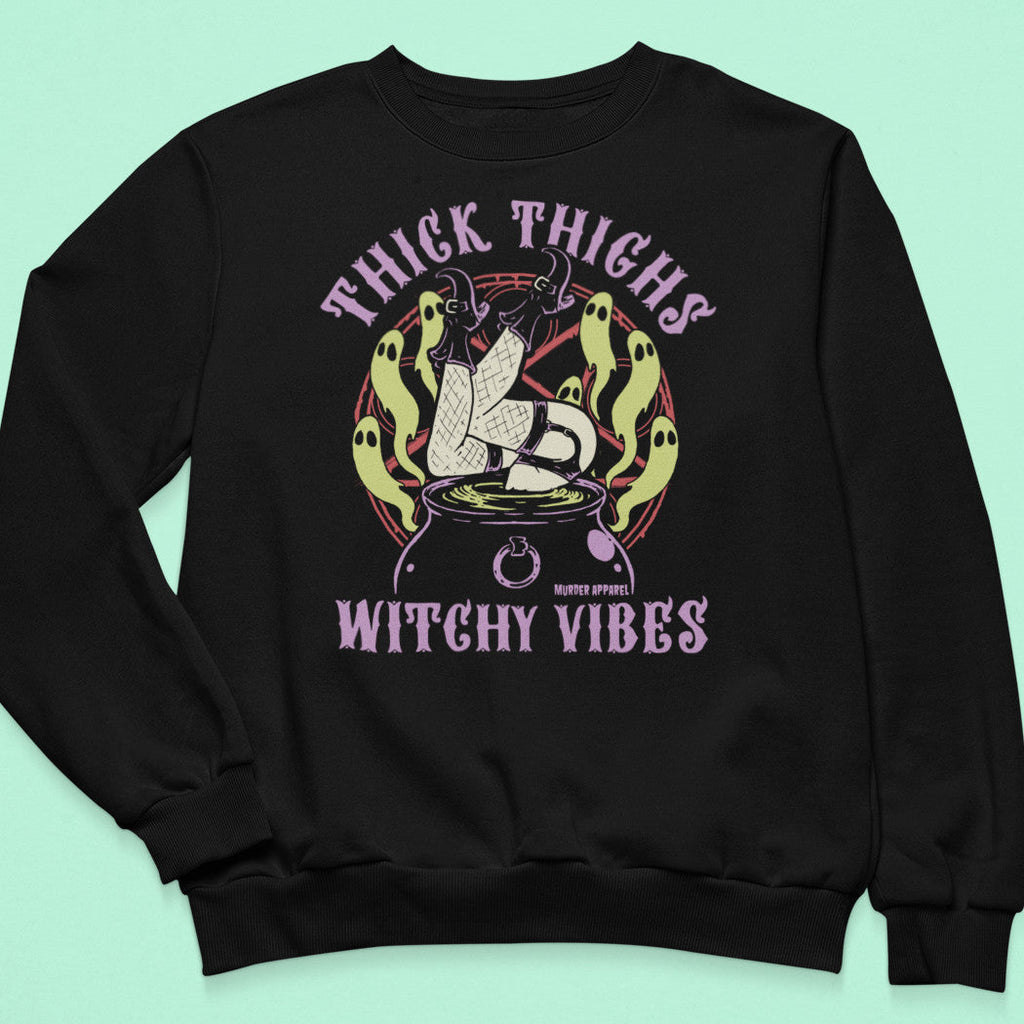 Thick Thighs Witchy Vibes Sweatshirt