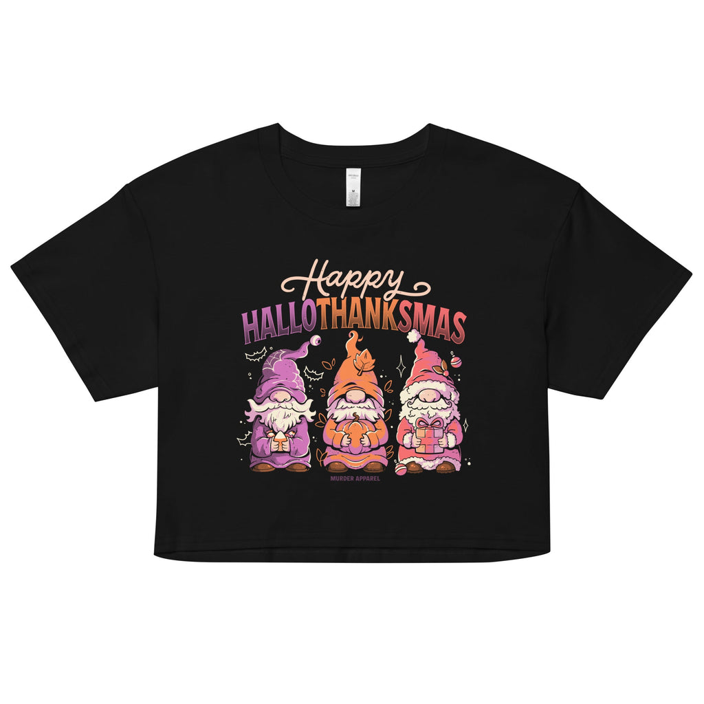 Hallothanksmas Gnome Crop Top