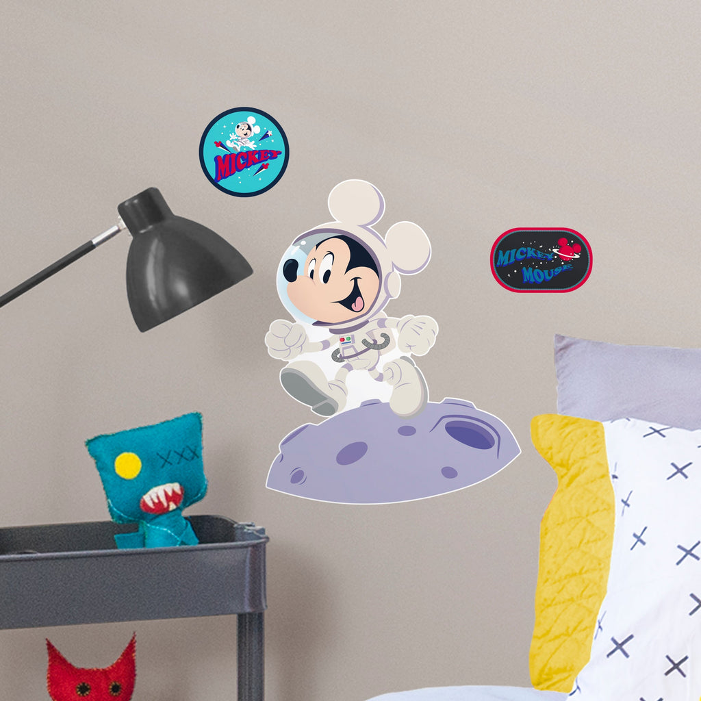 Mickey Mouse on the Moon  - Officially Licensed Disney Removable Wall Decal