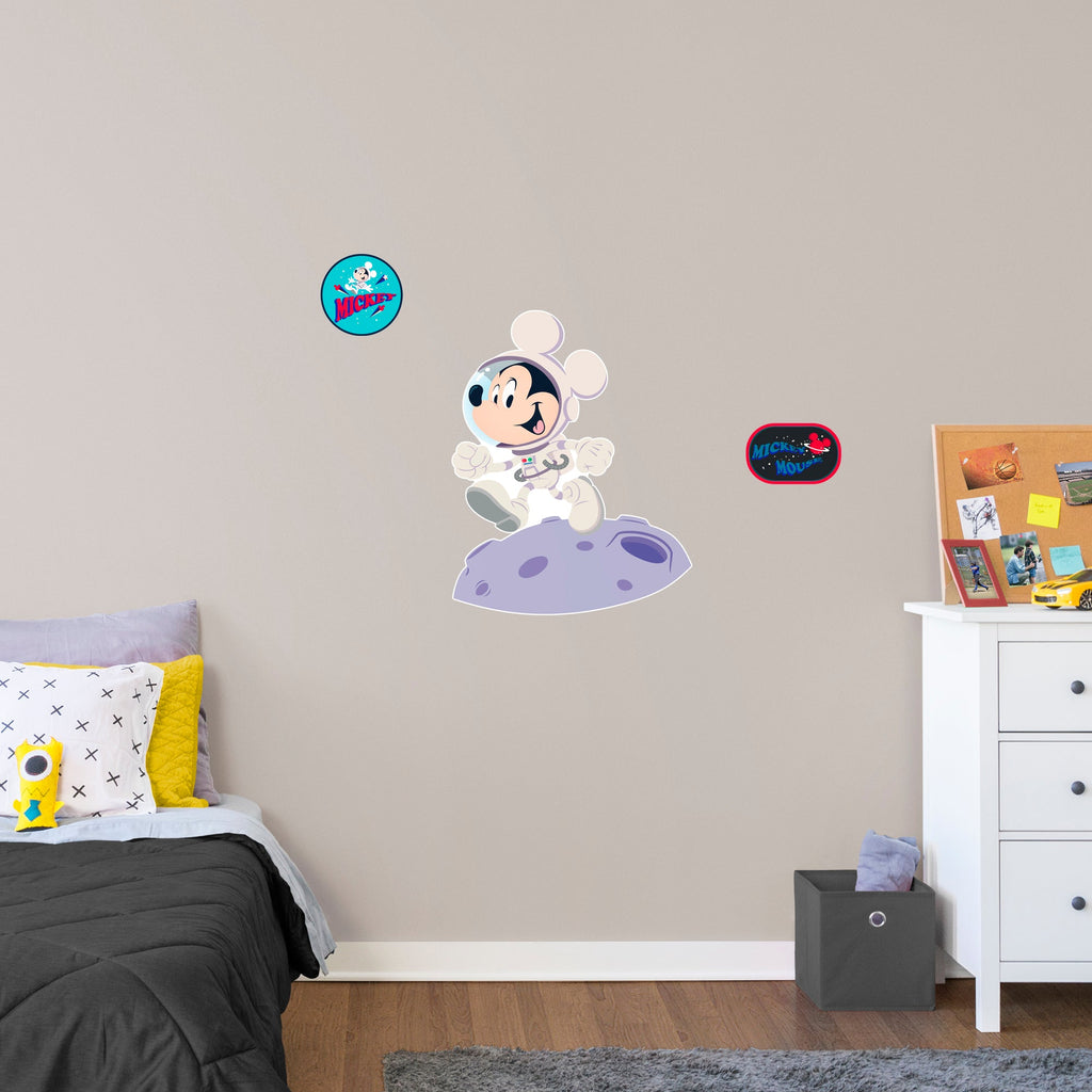 Mickey Mouse on the Moon  - Officially Licensed Disney Removable Wall Decal